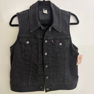 Levi's Dark Gray Denim Vest